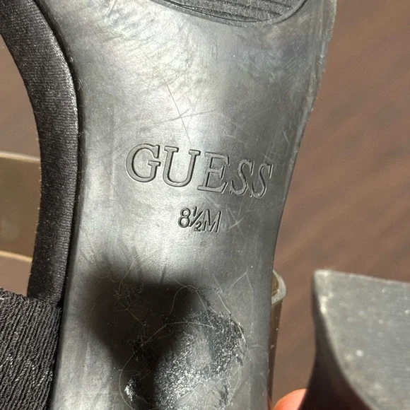 GUESS Black Women's Heeled Sandals - Picture 5 of 9